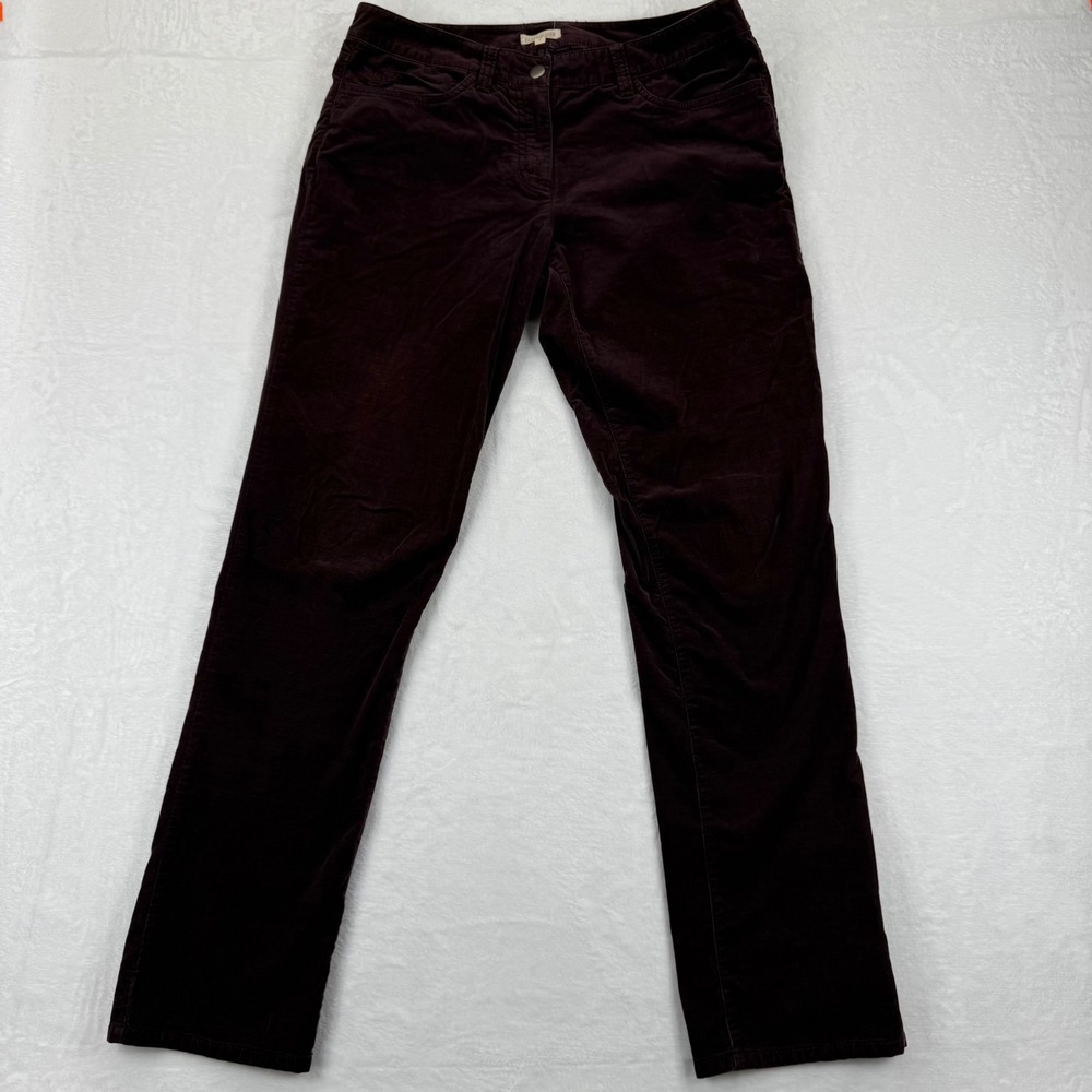 Eileen‎ Fisher Women Burgundy Corduroy Straight Leg Pants Size Small